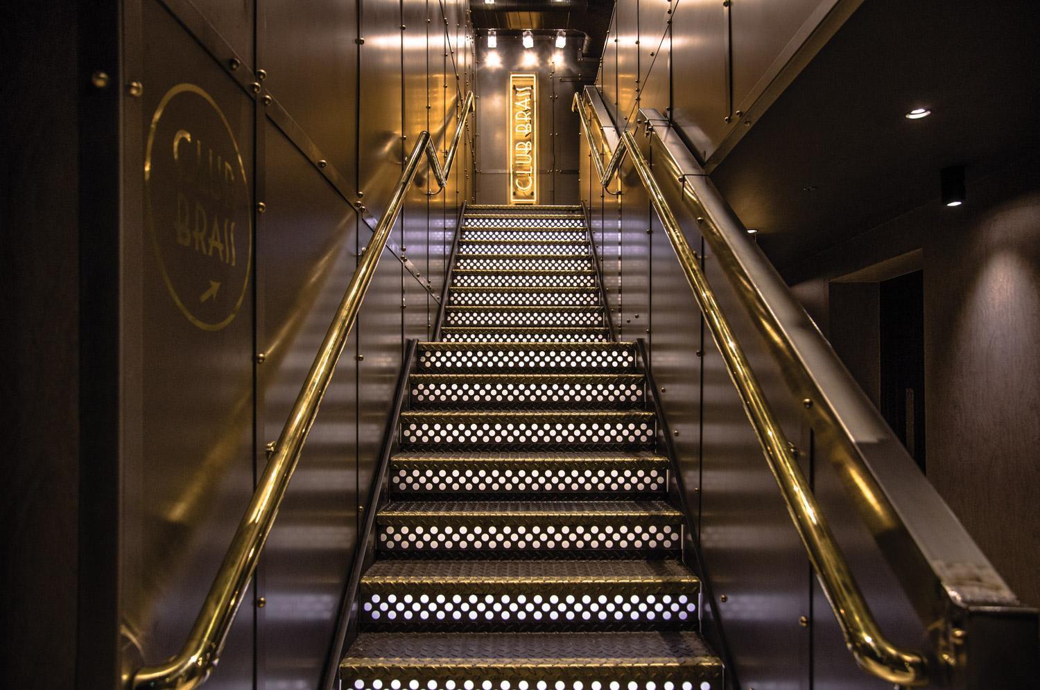 哥谭酒店 曼彻斯特 外观 照片 Stairs to the restaurant